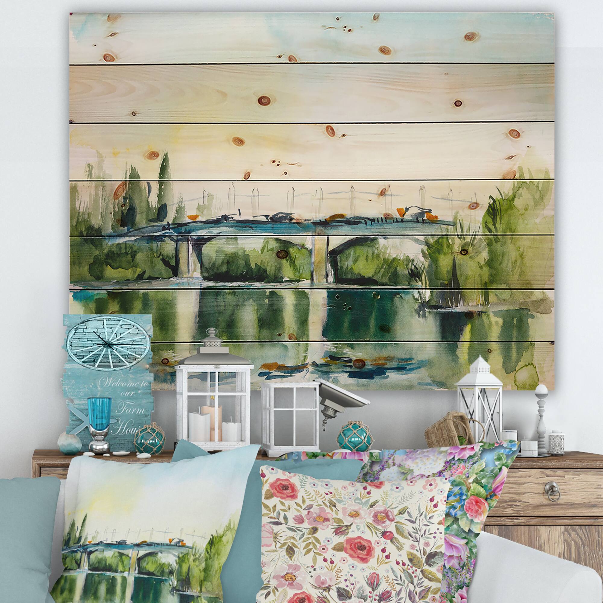 Designart - Landscape With Old Bridge In The Countryside